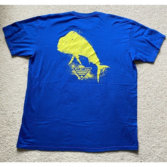 Columbia Other - Columbia PFG T-Shirt Men's 2XL Blue Short Sleeve Dolphin Omni-Shade